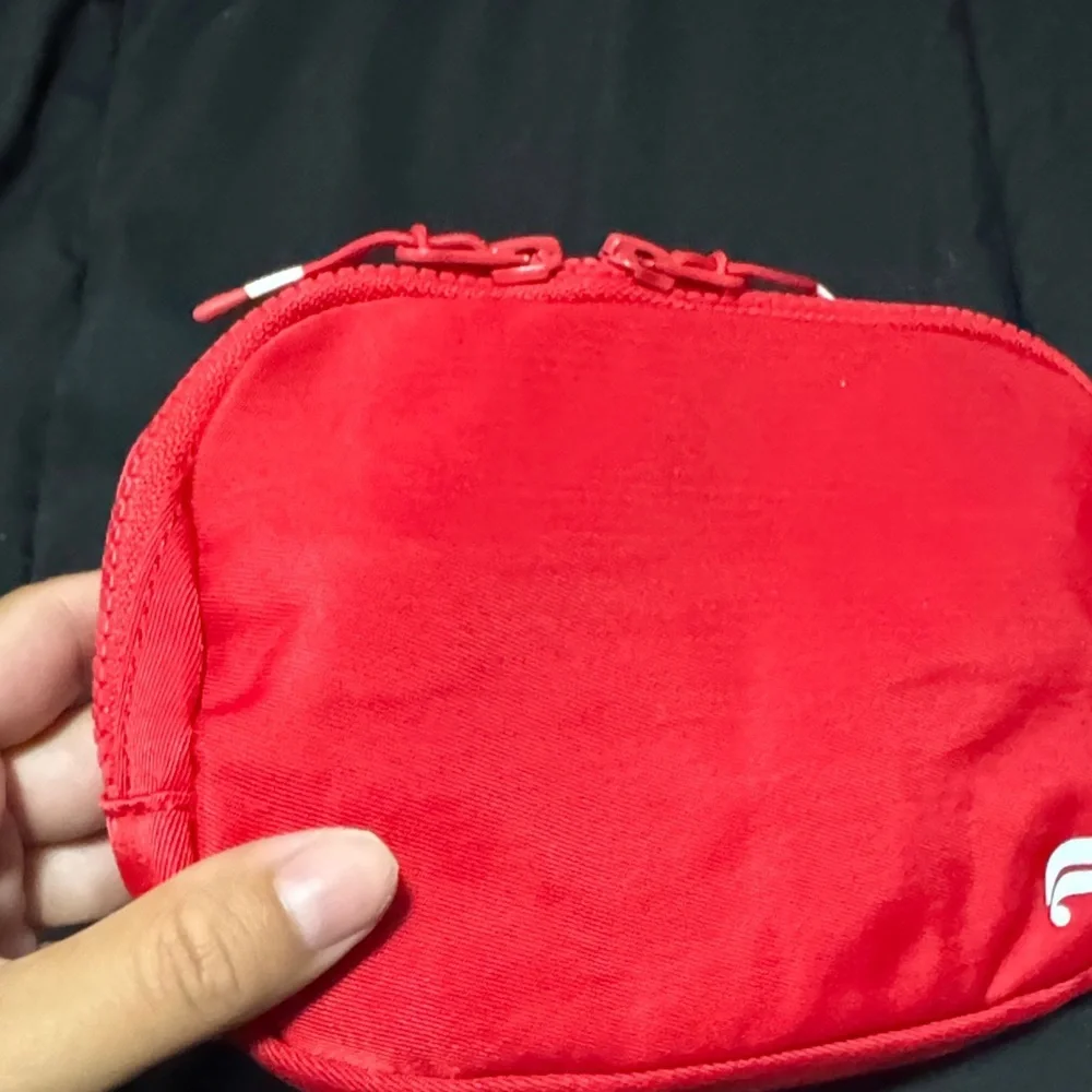 Fabletics Red Zip Travel Pouch Bag | New With Tags